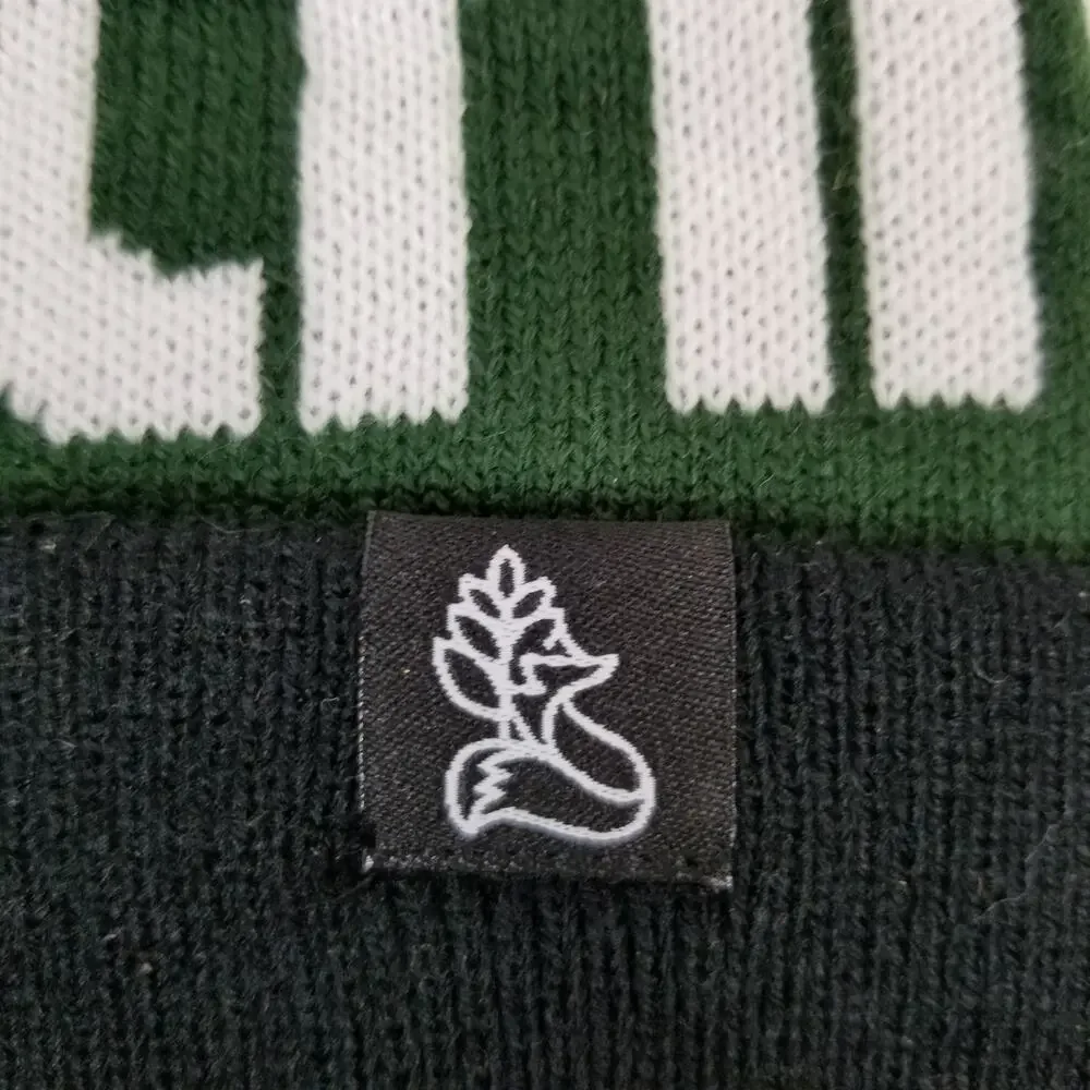 Autumn Something Clever NWT Knit Beanie Hat Green Black